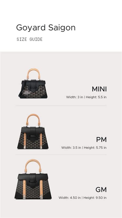 goyard bag size guide